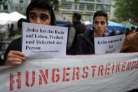 Hungerstreik in München: Asylbewerber kämpfen mit allen Mitteln um die Anerkennung ihrer Anträge. Foto: dpa
