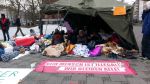 Hungerstreik am Sendlinger Tor Platz in München